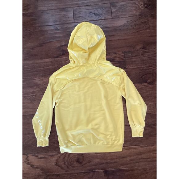 Athleta Girl x Simone Biles Yellow Hoodie warm up midi sweatshirt youth Size L12 - Picture 6 of 11